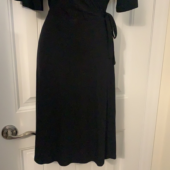 Black Jersey Wrap Dress Size Small $15 if you Buy 2 or more - Picture 5 of 6